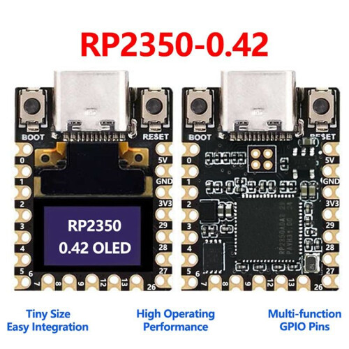RP2350  Development Board Without 0.42 Inch OLED Display RISC-V Low Power 1