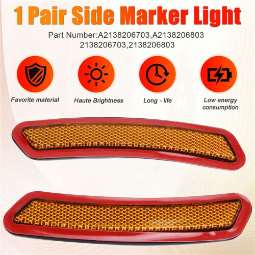 For  E-CLASS W213 Left & Right Turn Signal Light Side  Indicator Light A2138206703,A2138206803 2