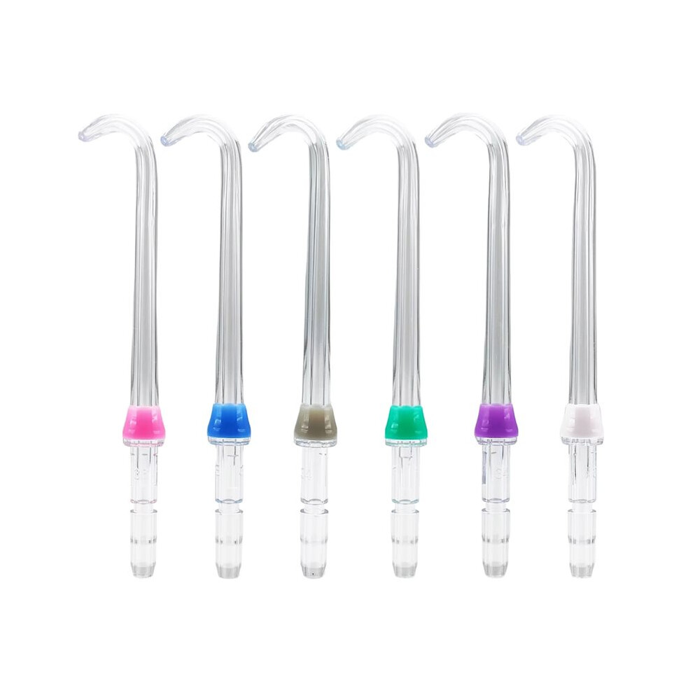 Saudism Tips Curved Hook Tips For ,Water Flosser Tip Replacement For Oral Irrigator 6 Implat Denture Tips)
