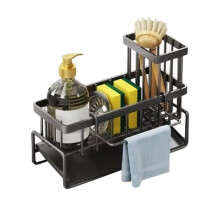 Organizzatore per Lavello da Cucina di Capacità, Antiruggine, Antiscivolo, Porta Spugna con Porta Spazzola per Piatti.
