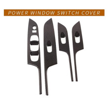 Car Inner Door Handle Bowl & Window Lift Button Panel Cover Trim for Navara NP300 2015-2020