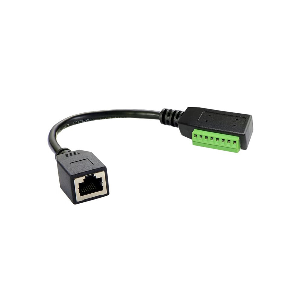 Rj45 8P8c Female To 8Pin Solderless Terminal Block Cable Rj45 To Screw Terminal Block Adapter 6032129661088