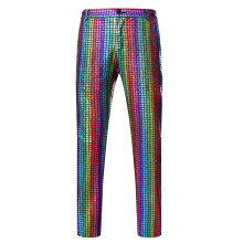 (Color, XL) Pantaloni lunghi casual da uomo stile hip-hop con dettagli dorati ZT-K05