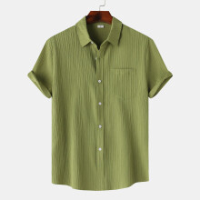 (Army Green, XL) Polo da uomo estiva a maniche corte, vestibilità casual