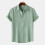 (Light Green, L) Herren Sommer Polo Kurzarmhemd, einfarbig, lässige Passform 1