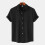 (Black, M) Herren Sommer Polo Kurzarmhemd, einfarbig, lässige Passform 1