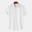 (White, L) Herren Sommer Polo Kurzarmhemd, einfarbig, lässige Passform 1