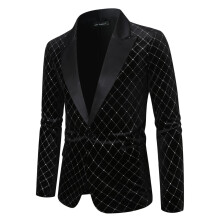 (Black, L) Men's ZT-X62 Diamond Pattern Winter Suit Jacket, Autumn Style