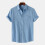 (Light Blue, M) Herren Sommer Polo Kurzarmhemd, einfarbig, lässige Passform 1