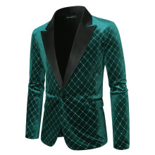 (Green, M) Men's ZT-X62 Diamond Pattern Winter Suit Jacket, Autumn Style
