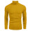 (Yellow, M) Grobstrickpullover für Herren mit Stehkragen, Langarm-Pullover für Herbst und Winter 1