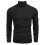 (Black, M) Grobstrickpullover für Herren mit Stehkragen, Langarm-Pullover für Herbst und Winter 1