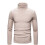 (Beige, M) Grobstrickpullover für Herren mit Stehkragen, Langarm-Pullover für Herbst und Winter 1