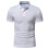 (White, L) Men's Summer Solid Polo Shirt Casual Plus Size Short Sleeve Tee 1
