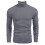 (Dark Gray, M) Grobstrickpullover für Herren mit Stehkragen, Langarm-Pullover für Herbst und Winter 1