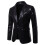 (Black, S) Gold Sequin Blazer Korean Men's Suit Jacket Set 1