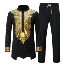 (Black, S) Spring Autumn Versatile Printed British Men's Suit TZ11
