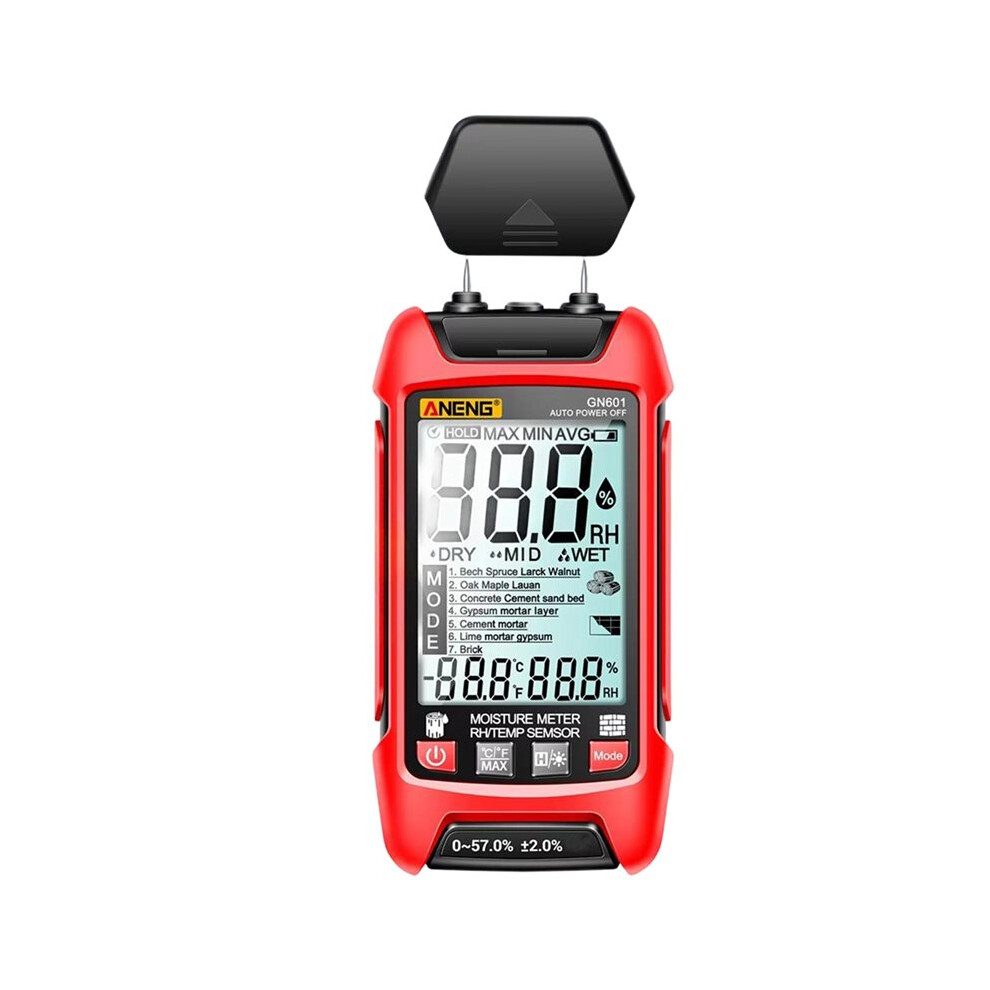 Aneng Digital Wood Moisture Meter Aneng Gn601 Multiscene Measure 0-99.9% Display Timber Hygrometer Wood Humidity Tester 4713060452479