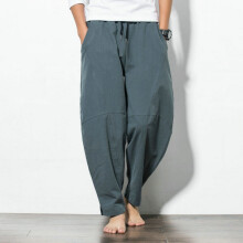 (Dark Green, 5XL) Pantaloni harem da uomo a vestibilità ampia, pantaloncini da spiaggia a gamba larga taglie forti