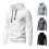 (Dark Gray, M) Herren-Hoodie mit Karomuster, gesteppt, Jacquard-Print, lässiger Pullover 3