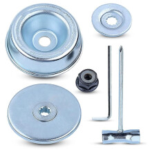 For Lawnmower Accessories Upper and Lower Pressure Plates, Reverse Thread Nuts, Washers, and Protective Covers