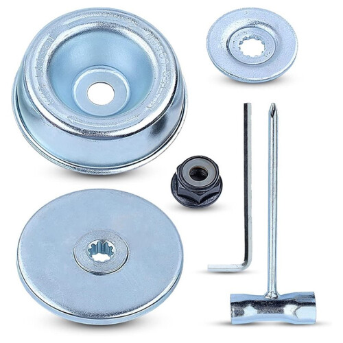 For  Lawnmower Accessories Upper and Lower Pressure Plates, Reverse Thread Nuts, Washers, and Protective Covers