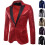 (Black, S) Gold Sequin Blazer Korean Men's Suit Jacket Set 4
