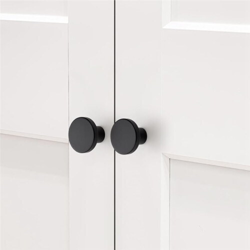 20 Pack Black Cabinet Knobs, Round Drawer Knobs for Kitchen Cabinets, Dressers & Closet Doors 2