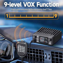Radio Mobile Miniature Bibande AR-8118 25 W, Voix HD, Double Bouton PTT, Voix HD