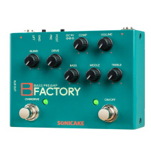 SONICAKE QDS-05 Guitar Effect Pedal B Factory Analog Bass Preamp, Comp and Overdrive Guitar Bass Pedal