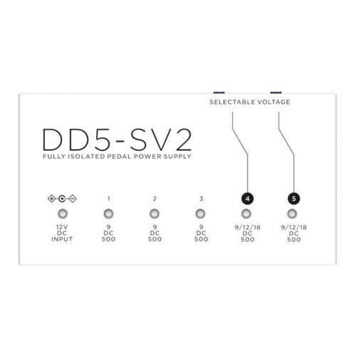 DD5-SV2 Effect Pedal Power Supply Fully Isolated Filter Ripple Noise Reduction High Power Digital Effector EU Plug