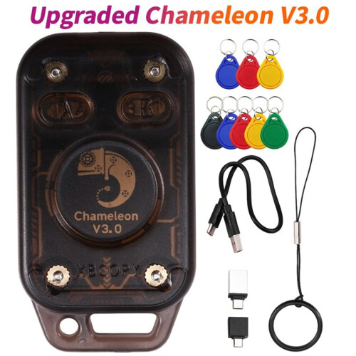 Chameleon V3.0 RFID  Chip Reader + 8XUID Keychain  Card Emulator ID IC 125K 13.56M Tag Copyer NFC Reader Writer 1