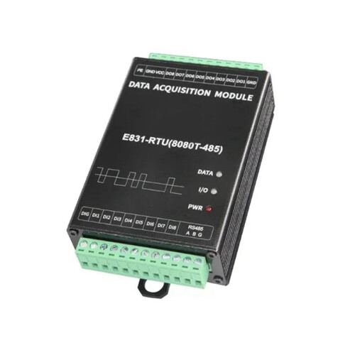 E831-RTU 16 Channel IO Controller, 8CH Digital Input Relay Output Modbus RTU RS485 Wireless IoT Modem