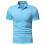 (White, L) Men's Summer Solid Polo Shirt Casual Plus Size Short Sleeve Tee 2