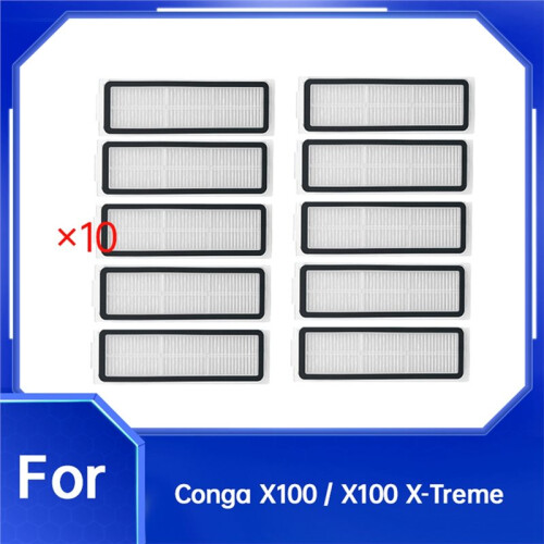10 Stück Filter für Conga X100 / X100 X-Treme Staubsaugerfilter 1