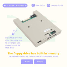 SFR1M44-DU26 Emulator Napędu Dyskietek USB SSD 1,44 MB, Smukły Czytnik USB, Emulator Napędu Dyskietek, 26-Pinowy Dysk Flash USB Bez Formatowania