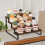 Rustic Wooden 4-Tier Spice Rack Organizer - Kitchen Display Shelf for Sundries 5