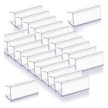 100 Pezzi Porta Etichette per Scaffali In Legno, In Plastica Trasparente, 2,4 Pollici di Lunghezza e 1 Pollice di Altezza, per Scaffali di Librerie,