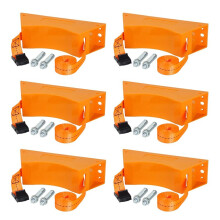 Supporto per Bombola di Propano, Bombola di Gas, Supporto da Parete, Supporto per Bombola di Azoto con Viti e Fascia di Sicurezza, Set da 6