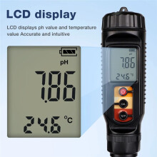 Misuratore Digitale di PH per Alimenti 0,00-14,00 Sonda Piatta Ad Alta Precisione ATC 0,00-14,00 Tester di PH per Frutta, Carne, Verdura, Pasta, Latte