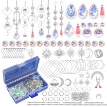 200 Acchiappasole nel Cristallo, Acchiappasole con Cristalli, Kit Artigianali per Adulti, con Creatore di Arcobaleno, Prisma, Pendenti nel Argento