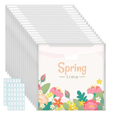 Organizator do Przechowywania Papieru Scrapbookingu, z Samoprzylepnymi Zakładkami Indeksującymi, Przezroczysty Plastikowy Organizer z Tektury
