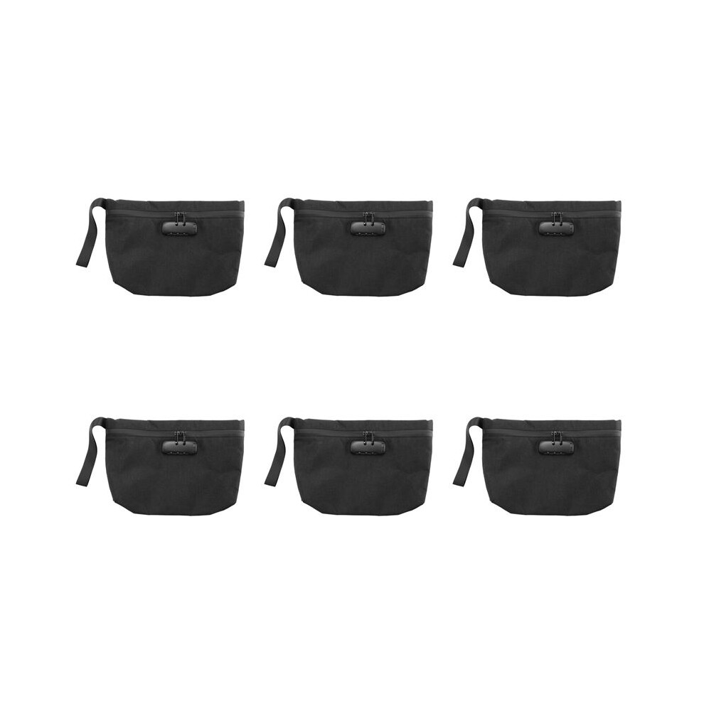 6X Money Bag With Lock,11X7.5in Money Pouch For Travel Storage, Durable Smell Proof Bag With Zipper For Cash 4712839649799