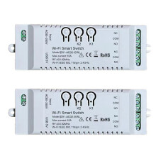 2X Interruptor Inteligente WiFi de 2 Canales Temporizador DIY EWeLink 85-265V 2.4G WiFi+RF433+BT Módulo de Automatización del Hogar para Alexa