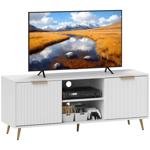 Homcom Mueble de TV Blanco 120 x 35 x 48 cm