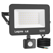 Lepro 50W Security Lights Outdoor Motion Sensor, 4200 Lumens PIR Light