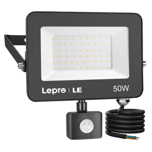 Lepro 50W Security Lights Outdoor Motion Sensor, 4200 Lumens PIR Light