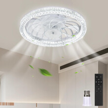 VIMAZ 30cm Ceiling Fans with Lights and Remote, 4 Speeds and 3000k-6500k 3 Dimmable Colors Quiet Ceiling Fan Light, for Bedroom Living Room Dining Ro
