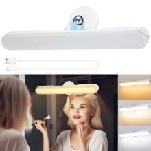 Rinfency Makeup Mirror Lights Stick On Mirror, 4000mAH Rechargeable Battery Operated Dressing Table Lights, Touch Make Up Vanity Lights, Screw-Free P