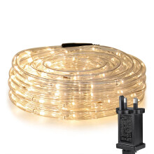 Lepro Outdoor Rope Lights Mains Powered, Connectable, 10m/33ft 240 LED Outdoor Garden Lights Plug in, Bright Warm White, Waterproof 10mm Thick Rope L